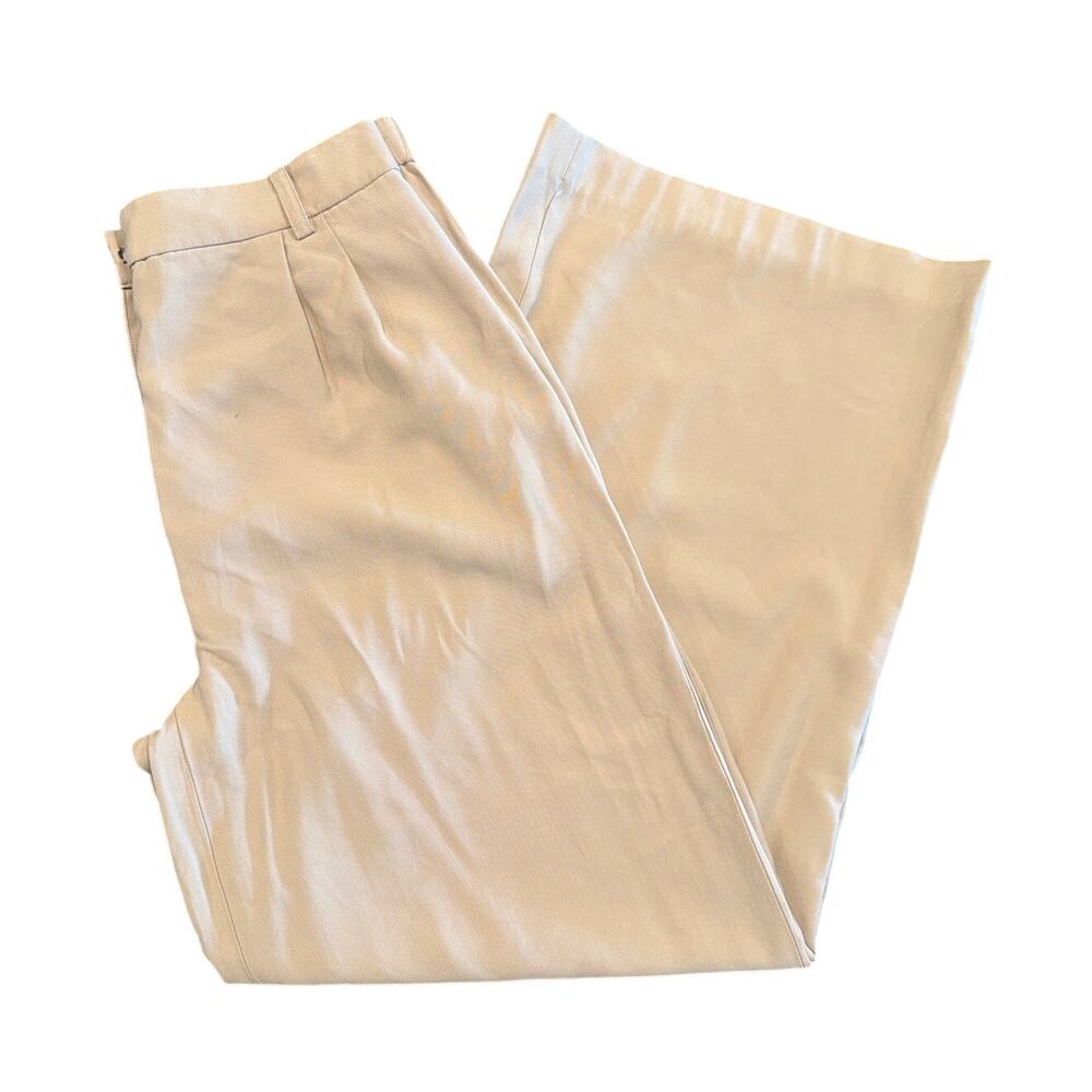 NWOT Open Edit Pleated Wide Leg Dress Pants, Tan, Size 12